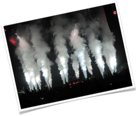 pyrotechnics for sports, stadium pyrotechnics, best stadium fireworks, WWE, cryogenic effects
