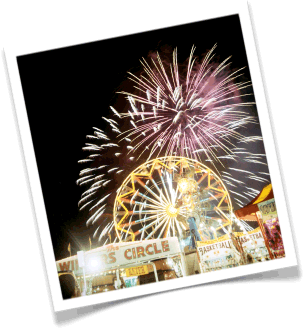 fireworks at night, world's biggest fireworks, planning a fireworks show, bright nighttime fireworks, fair fireworks, fireworks at amusement park