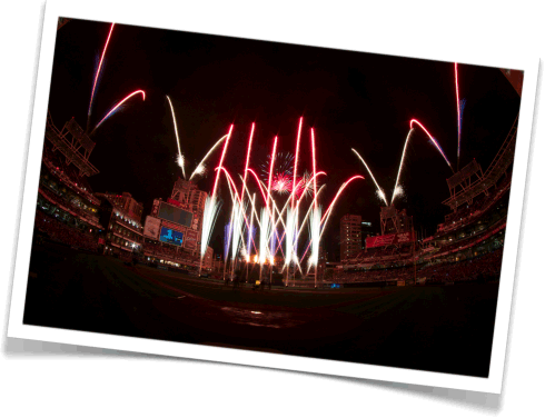 Fireworks after a San Diego Padre's Game