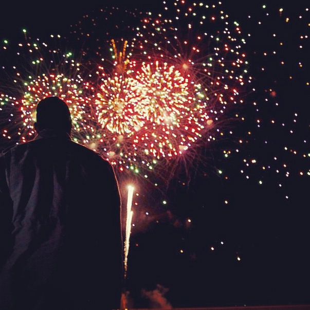 Usher testing fireworks with Pyro Spectaculars by Souza for the Macy's Fourth of July Fireworks