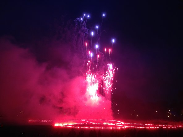 Judy Chicago’s “Butterfly for Brooklyn” reaches its fiery conclusion. (Mike Hale/The New York Times)