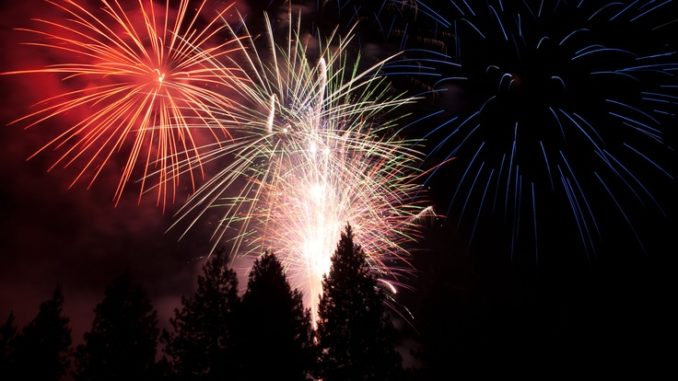 Mt Shasta’s 4th of July fireworks. Mt Shasta’s 4th of July fireworks.