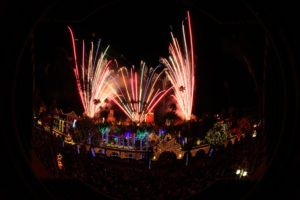 Fireworks at The Festival of Lights switch-on ceremony