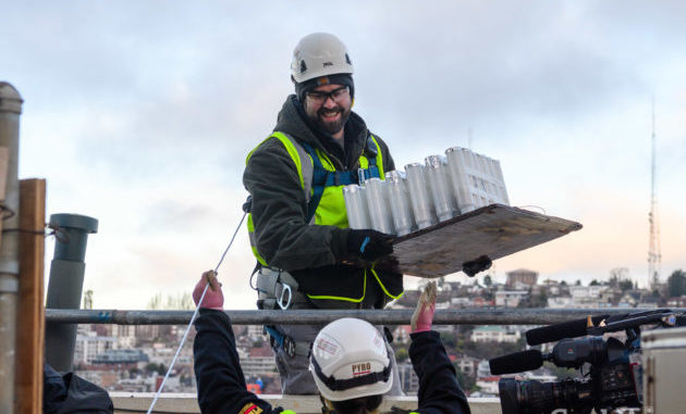 Space Needle New Years Fireworks Installation