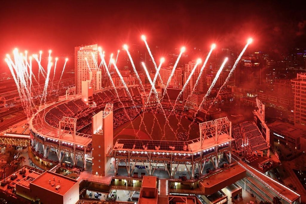 Fireworks over Petco Park