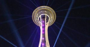 Seattle Space Needle Light show