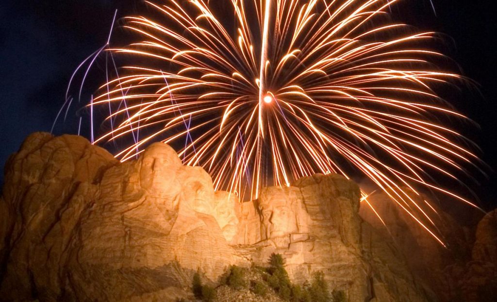 A past fireworks display at Mount Rushmore. CREDIT SOUTH DAKOTA TOURISM