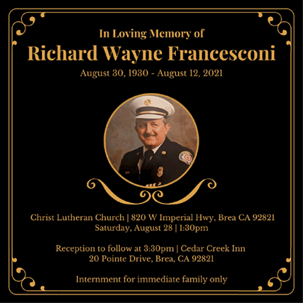 Richard Francesconi Memorial